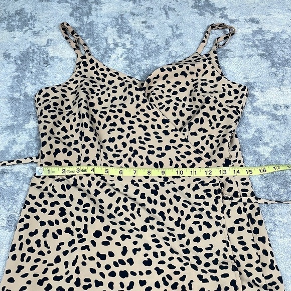 Sanctuary Wrap It Up Dress Leopard Print Mini Summer Party Sz L - Picture 8 of 12